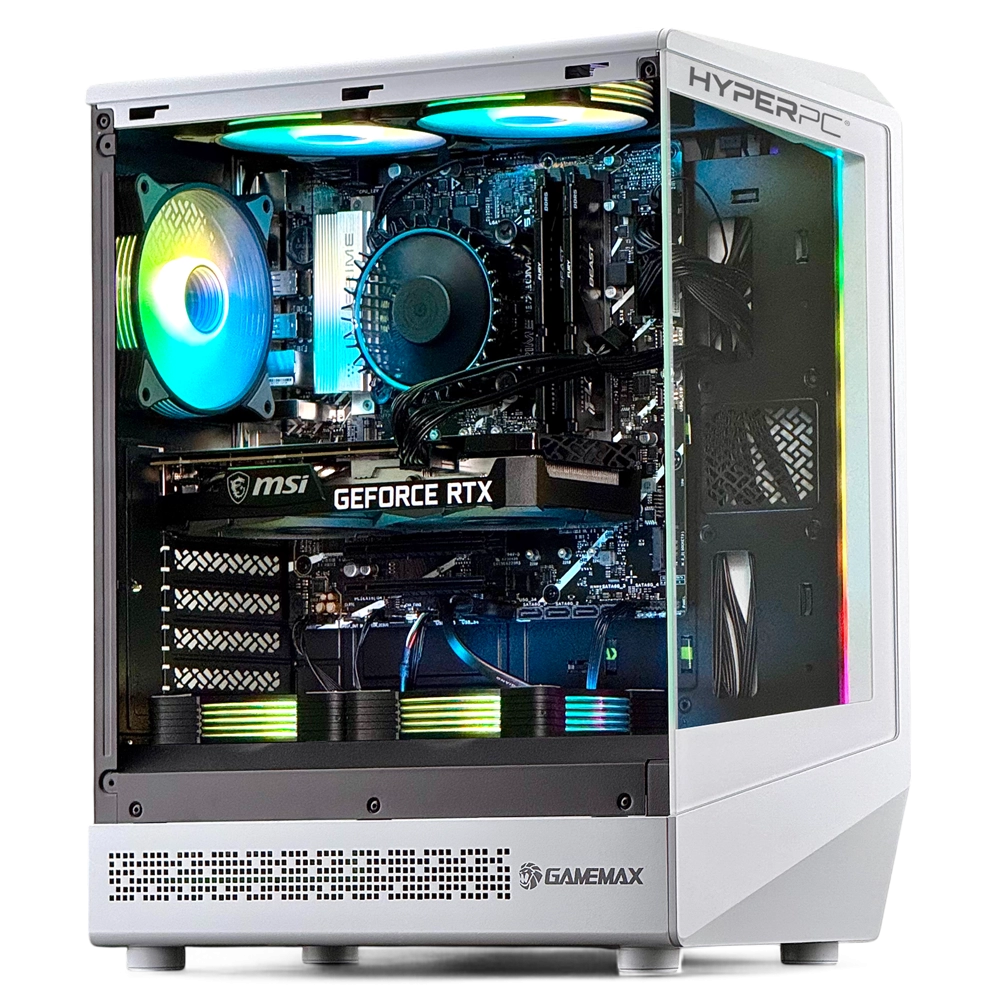 PC Gamer HyperPC Zorro Chilla Gamemax Vista COC White VGA azul