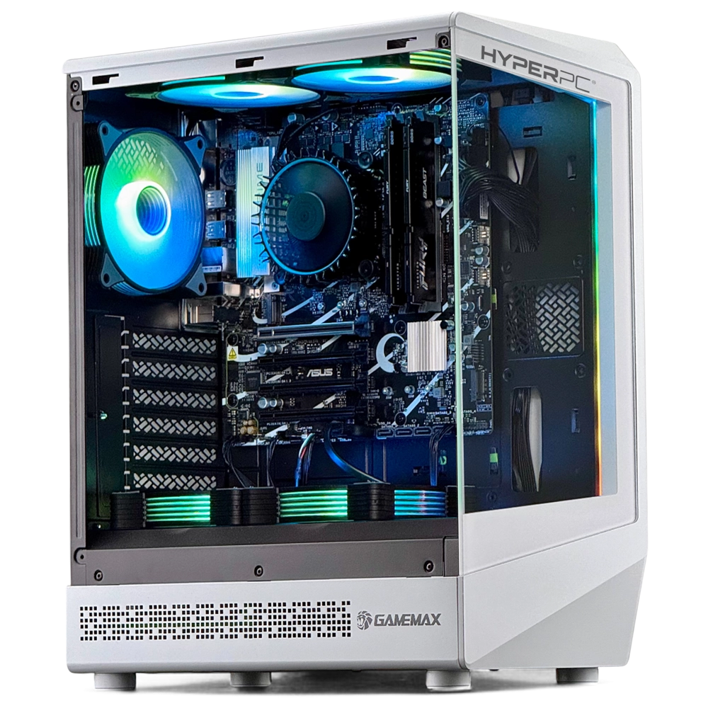PC Gamer HyperPC Zorro Chilla Gamemax Vista COC White azul