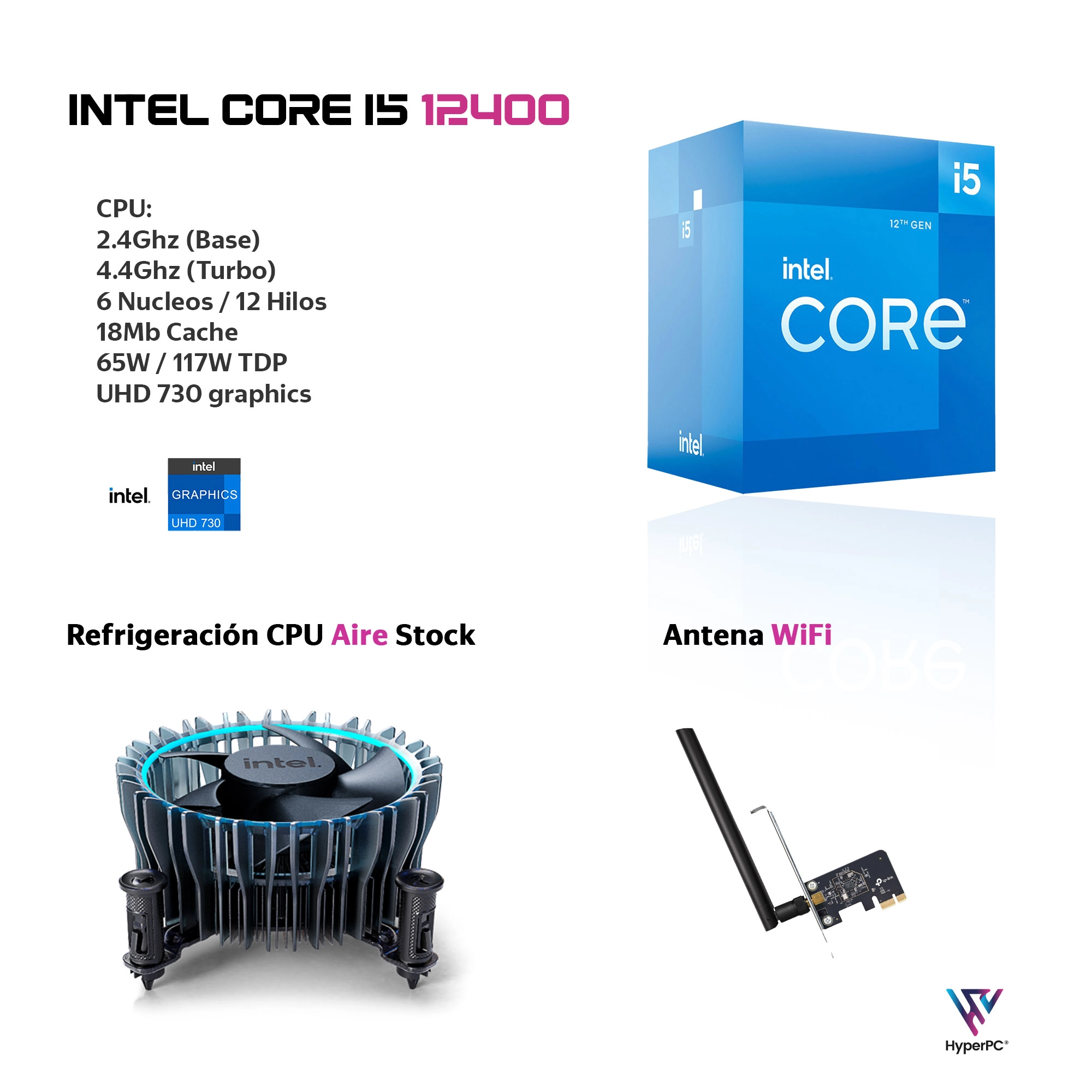 PC oficina mini INTEL CORE i5 12400 DDR4 16Gb SSD 1Tb - Imagen 4